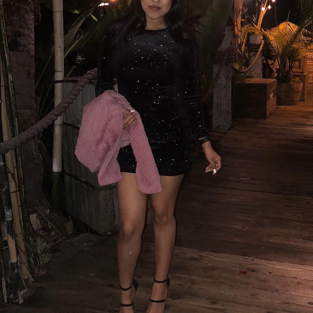 Velvet Sparkly mini dress